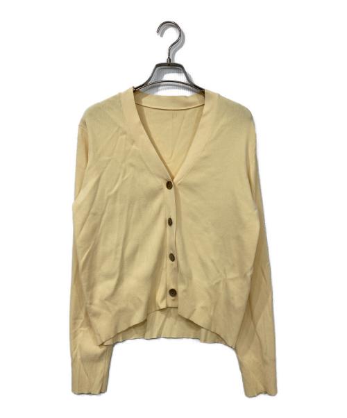 SOEJU（ソージュ）SOEJU (ソージュ) Vネックショートニットカーディガン イエロー サイズ:Fの古着・服飾アイテム