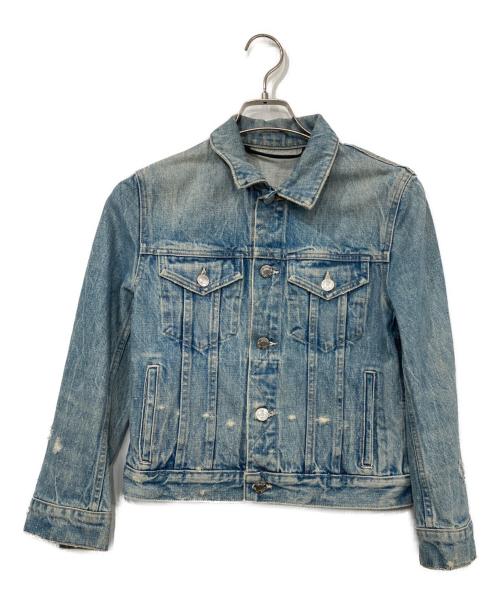HELMUT LANG（ヘルムートラング）HELMUT LANG (ヘルムートラング) ダメージ加工デニムジャケット インディゴ サイズ:Sの古着・服飾アイテム