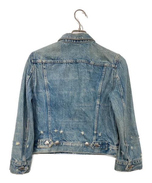 HELMUT LANG（ヘルムートラング）HELMUT LANG (ヘルムートラング) ダメージ加工デニムジャケット インディゴ サイズ:Sの古着・服飾アイテム