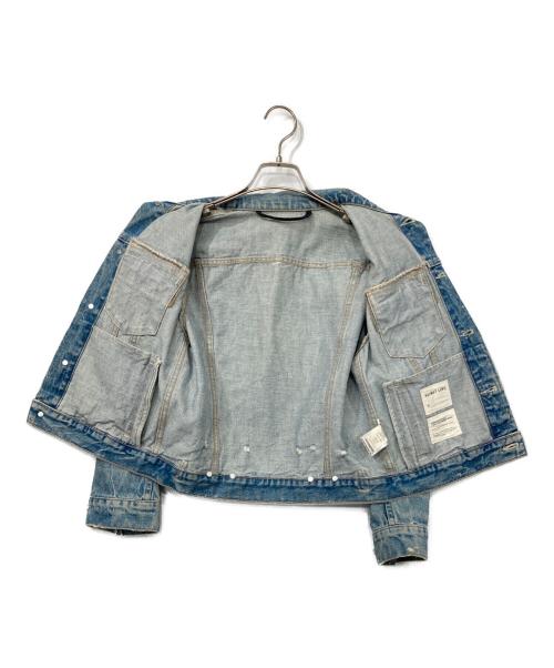 HELMUT LANG（ヘルムートラング）HELMUT LANG (ヘルムートラング) ダメージ加工デニムジャケット インディゴ サイズ:Sの古着・服飾アイテム