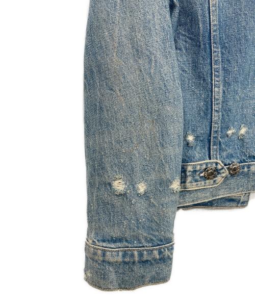 HELMUT LANG（ヘルムートラング）HELMUT LANG (ヘルムートラング) ダメージ加工デニムジャケット インディゴ サイズ:Sの古着・服飾アイテム