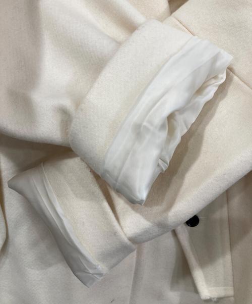 L'AUBE BLANC（ローブ ブラン）l'aube blanc (ローブ ブラン) ウールベルテッドコート アイボリー サイズ:FREEの古着・服飾アイテム