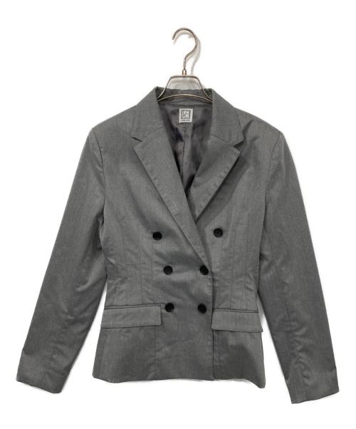 L'AUBE BLANC（ローブ ブラン）L'AUBE BLANC (ローブ ブラン) Waist Shape Tailored Jacket グレー サイズ:Freeの古着・服飾アイテム