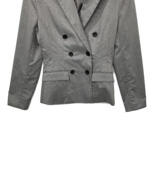 L'AUBE BLANC（ローブ ブラン）L'AUBE BLANC (ローブ ブラン) Waist Shape Tailored Jacket グレー サイズ:Freeの古着・服飾アイテム