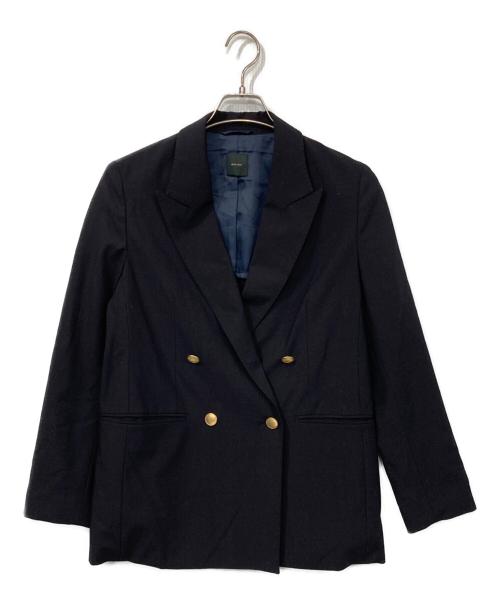 Spick and Span（スピック＆スパン）Spick and Span (スピック＆スパン) プレーンウィーブダブルブレストジャケット ブラック サイズ:34の古着・服飾アイテム