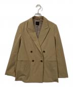 Spick and Spanスピック＆スパン）の古着「プレーンウィーブダブルブレストジャケット」｜ベージュ