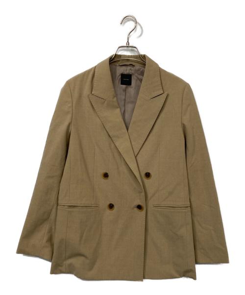 Spick and Span（スピック＆スパン）Spick and Span (スピック＆スパン) プレーンウィーブダブルブレストジャケット ベージュ サイズ:36の古着・服飾アイテム