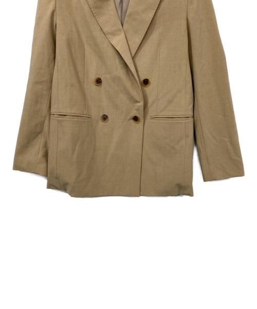 Spick and Span（スピック＆スパン）Spick and Span (スピック＆スパン) プレーンウィーブダブルブレストジャケット ベージュ サイズ:36の古着・服飾アイテム