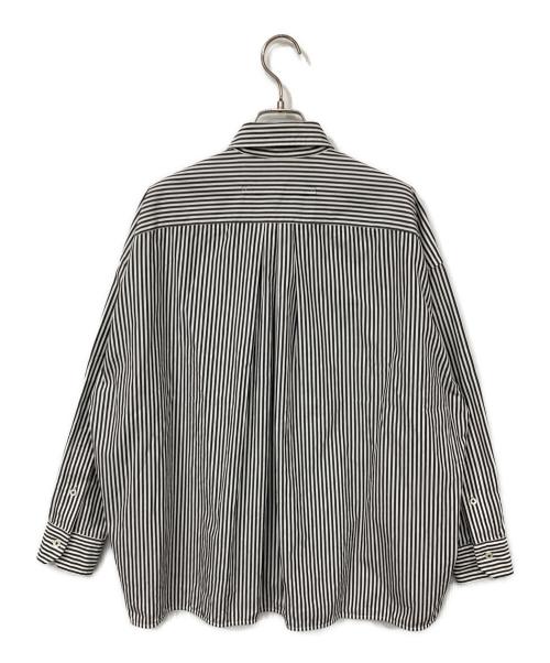 ticca（ティッカ）ticca (ティッカ) ストライプスクエアビッグスシャツ ブラック×ホワイト サイズ:Fの古着・服飾アイテム