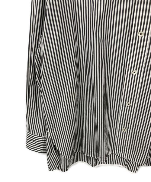 ticca（ティッカ）ticca (ティッカ) ストライプスクエアビッグスシャツ ブラック×ホワイト サイズ:Fの古着・服飾アイテム