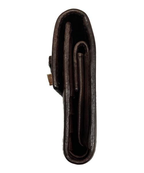 GUCCI（グッチ）GUCCI (グッチ) 3つ折りリボン財布 ブラウンの古着・服飾アイテム