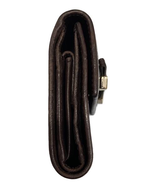 GUCCI（グッチ）GUCCI (グッチ) 3つ折りリボン財布 ブラウンの古着・服飾アイテム
