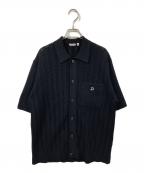 DRESSTERIORドレステリア）の古着「オーガニックコットン キューバニットシャツ」｜ブラック