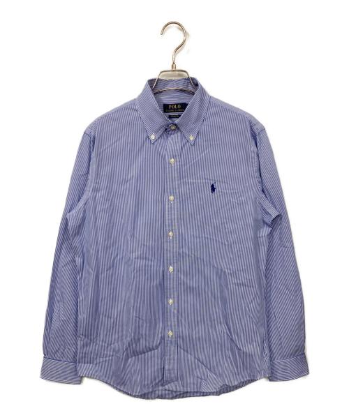 POLO RALPH LAUREN（ポロ・ラルフローレン）POLO RALPH LAUREN (ポロ・ラルフローレン) ストライプシャツ ブルー サイズ:Sの古着・服飾アイテム