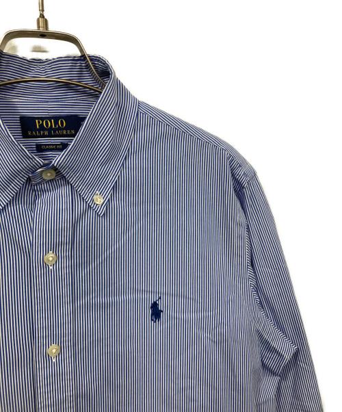 POLO RALPH LAUREN（ポロ・ラルフローレン）POLO RALPH LAUREN (ポロ・ラルフローレン) ストライプシャツ ブルー サイズ:Sの古着・服飾アイテム