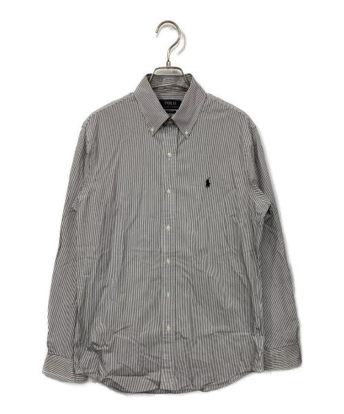POLO RALPH LAUREN（ポロ・ラルフローレン）POLO RALPH LAUREN (ポロ・ラルフローレン) ストライプシャツ ブラック サイズ:Sの古着・服飾アイテム