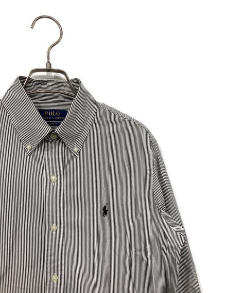 POLO RALPH LAUREN（ポロ・ラルフローレン）POLO RALPH LAUREN (ポロ・ラルフローレン) ストライプシャツ ブラック サイズ:Sの古着・服飾アイテム