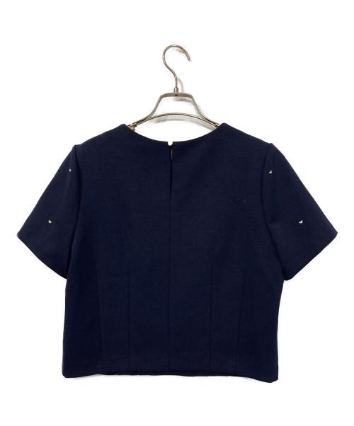 JUSGLITTY（ジャスグリッティー）JUSGLITTY (ジャスグリッティー) 半袖カットソー ネイビー サイズ:2の古着・服飾アイテム