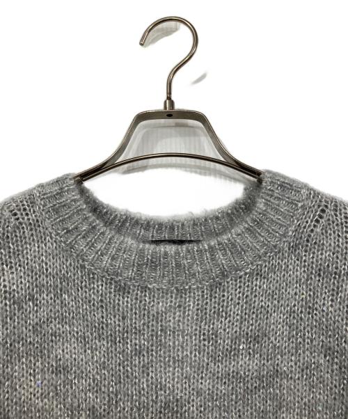 23区（ニジュウサンク）23区 (ニジュウサンク) スパングル クルーネック ニット グレー サイズ:32の古着・服飾アイテム