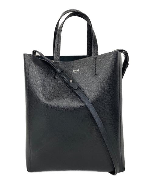 CELINE（セリーヌ）CELINE (セリーヌ) バーティカルカバスモールトートバッグ ブラックの古着・服飾アイテム