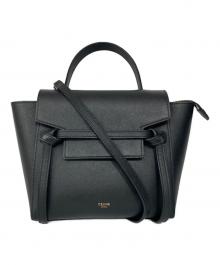 CELINE（セリーヌ）の古着「ベルトバッグ・ナノ」｜ブラック