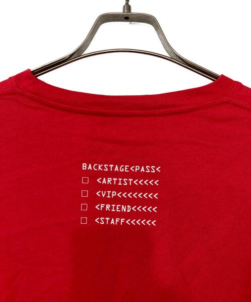 MONCLER（モンクレール）MONCLER (モンクレール) FRAGMENT DESIGN (フラグメントデザイン) コラボロゴプリントTシャツ レッド サイズ:Mの古着・服飾アイテム