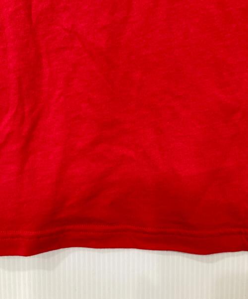 MONCLER（モンクレール）MONCLER (モンクレール) FRAGMENT DESIGN (フラグメントデザイン) コラボロゴプリントTシャツ レッド サイズ:Mの古着・服飾アイテム