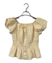 HER LIP TO（ハーリップトゥ）の古着「Lily Puff Sleeve Top」｜イエロー
