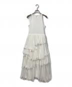 jil graceジル グレイス）の古着「TIERED COMBI DRESS」｜ホワイト