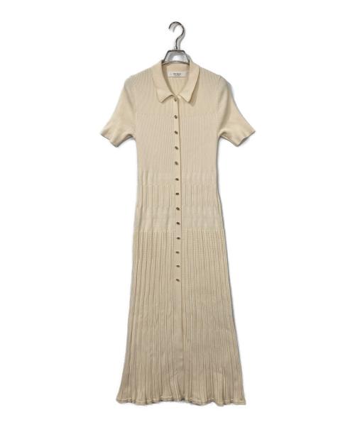 HER LIP TO（ハーリップトゥ）Her lip to (ハーリップトゥ) Eyelet Polo Knit Dress ベージュ サイズ:Sの古着・服飾アイテム