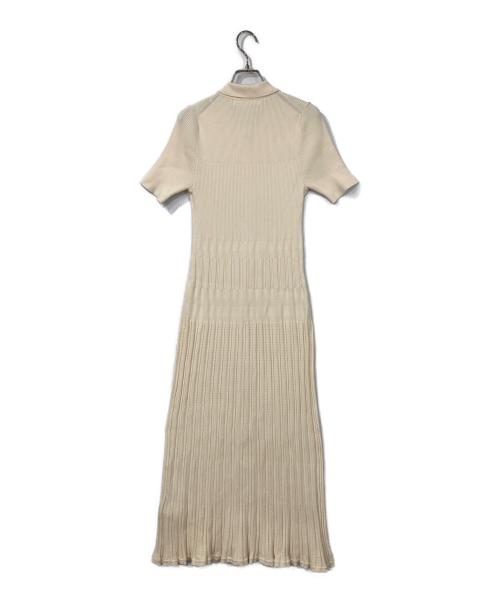HER LIP TO（ハーリップトゥ）Her lip to (ハーリップトゥ) Eyelet Polo Knit Dress ベージュ サイズ:Sの古着・服飾アイテム