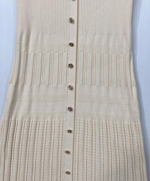 HER LIP TO（ハーリップトゥ）Her lip to (ハーリップトゥ) Eyelet Polo Knit Dress ベージュ サイズ:Sの古着・服飾アイテム