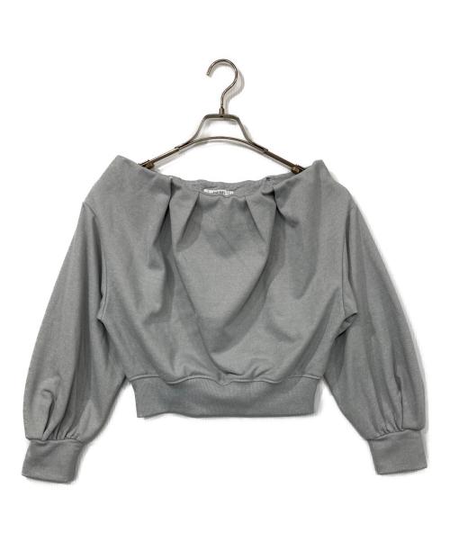 Snidel（スナイデル）Snidel (スナイデル) オフショルタックスウェット グレー サイズ:Fの古着・服飾アイテム