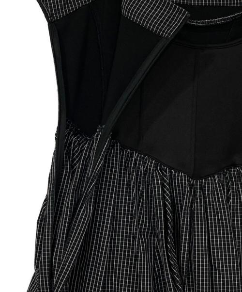 MAISON SPECIAL（メゾンスペシャル）MAISON SPECIAL (メゾンスペシャル) Puffy Bolero Set Plaid Pattern Volume Silhouette Dress ブラック サイズ:38の古着・服飾アイテム