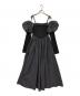 MAISON SPECIAL（メゾンスペシャル）の古着「Puffy Bolero Set Plaid Pattern Volume Silhouette Dress」｜ブラック