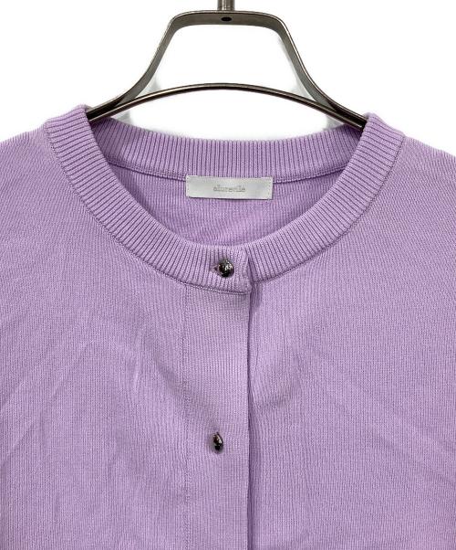allureville（アルアバイル）allureville (アルアバイル) ポケットクルーカーディガン ピンク サイズ:2 未使用品の古着・服飾アイテム