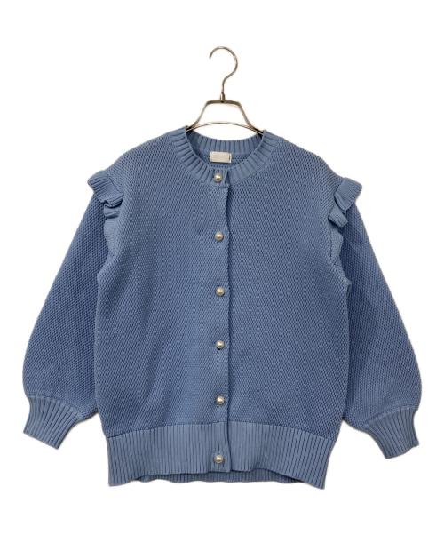 Sono（ソーノ）Sono (ソーノ) パイソンニッティングカーディガン ブルー サイズ:Fの古着・服飾アイテム