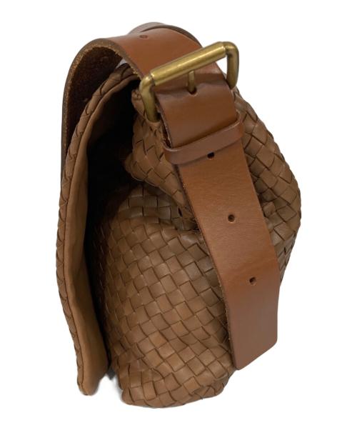 BOTTEGA VENETA（ボッテガベネタ）BOTTEGA VENETA (ボッテガベネタ) イントレチャート・メッセンジャーバッグ ブラウンの古着・服飾アイテム