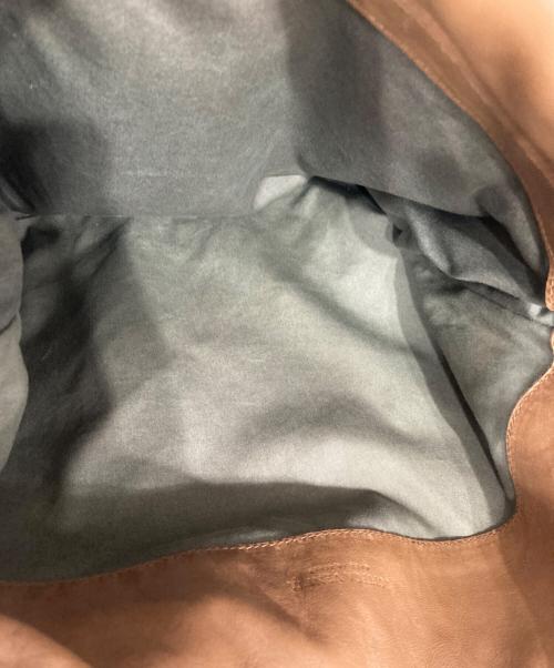 BOTTEGA VENETA（ボッテガベネタ）BOTTEGA VENETA (ボッテガベネタ) イントレチャート・メッセンジャーバッグ ブラウンの古着・服飾アイテム