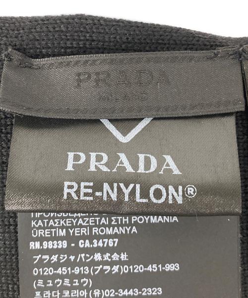 PRADA（プラダ）PRADA (プラダ) PADDED WOOL & RE-NYLON SCARF ブラックの古着・服飾アイテム