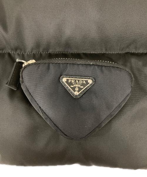 PRADA（プラダ）PRADA (プラダ) PADDED WOOL & RE-NYLON SCARF ブラックの古着・服飾アイテム
