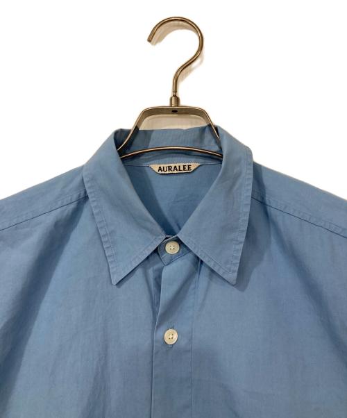 AURALEE（オーラリー）AURALEE (オーラリー) WASHED FINX TWILL BIG HALF SLEEVED SHIRT/ウォッシュドフィンクスツイルビッグハーフスリーブシャツ ブルー サイズ:4の古着・服飾アイテム