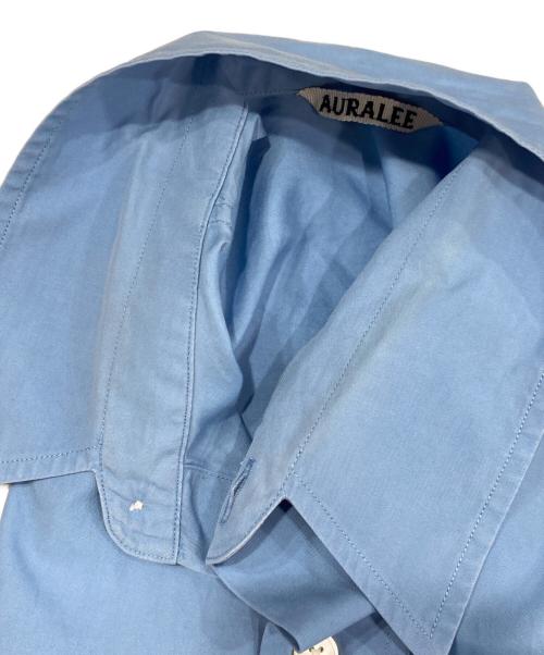 AURALEE（オーラリー）AURALEE (オーラリー) WASHED FINX TWILL BIG HALF SLEEVED SHIRT/ウォッシュドフィンクスツイルビッグハーフスリーブシャツ ブルー サイズ:4の古着・服飾アイテム