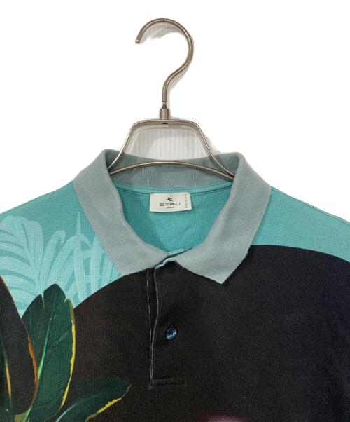 ETRO（エトロ）ETRO (エトロ) グラフィックポロシャツ ブラック サイズ:Mの古着・服飾アイテム