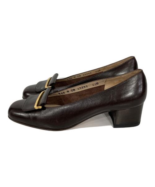 Salvatore Ferragamo（サルヴァトーレ フェラガモ）Salvatore Ferragamo (サルヴァトーレ フェラガモ) パンプス ブラウン サイズ:22の古着・服飾アイテム