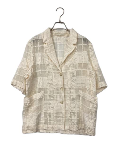 JOURNAL STANDARD（ジャーナルスタンダード）JOURNAL STANDARD (ジャーナルスタンダード) チェックシアーシャツ ホワイト サイズ:F 未使用品の古着・服飾アイテム