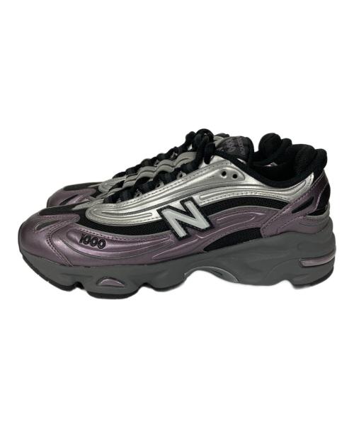 NEW BALANCE（ニューバランス）NEW BALANCE (ニューバランス) ローカットスニーカー グレー×パープル サイズ:23.5の古着・服飾アイテム