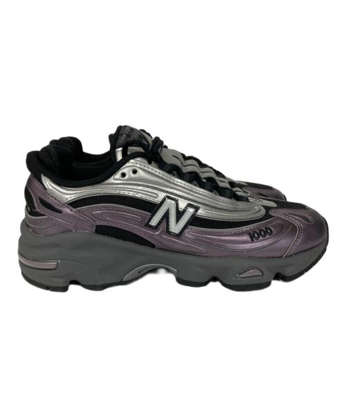 NEW BALANCE（ニューバランス）NEW BALANCE (ニューバランス) ローカットスニーカー グレー×パープル サイズ:23.5の古着・服飾アイテム