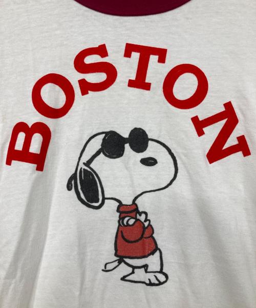JACKSON MATISSE（ジャクソンマティス）JACKSON MATISSE (ジャクソンマティス) スヌーピーリンガーTシャツ ホワイト×レッド サイズ:表記なしの古着・服飾アイテム