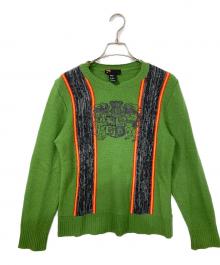 DIESEL（ディーゼル）の古着「フロントプリントニット」｜グリーン